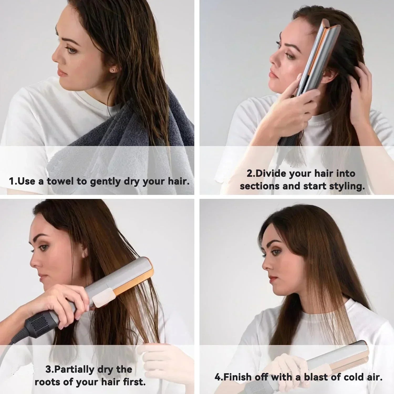 2 IN 1 Hair Straightener & Hair Dryer