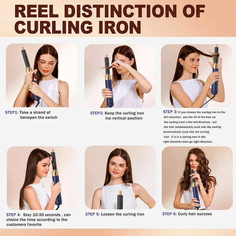5-in-1 Hair Dryer Hot Air Comb